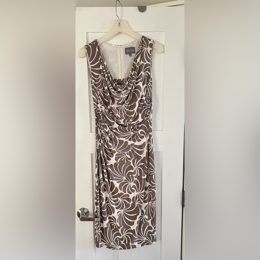 Elegant Brown Floral Dress